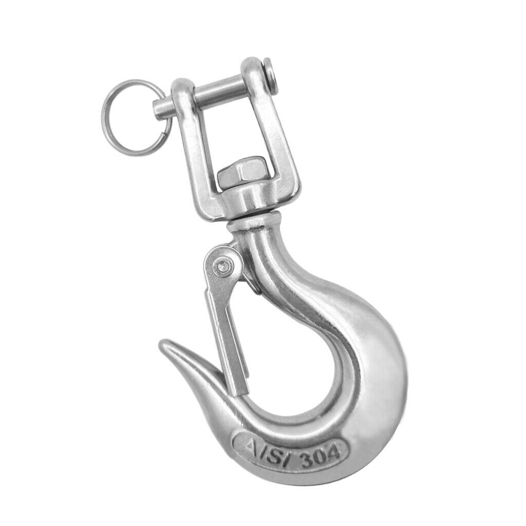 2x Marine Stainless Steel Rotary Spring Snap Hooks Boat Anchor Rigging Clip