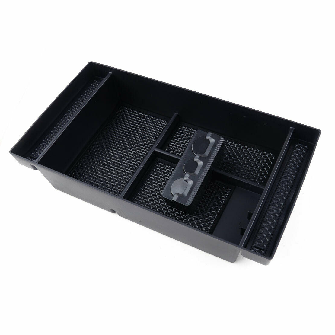 Center Console Armrest Storage Box Fit For GMC Sierra 1500 Black New as