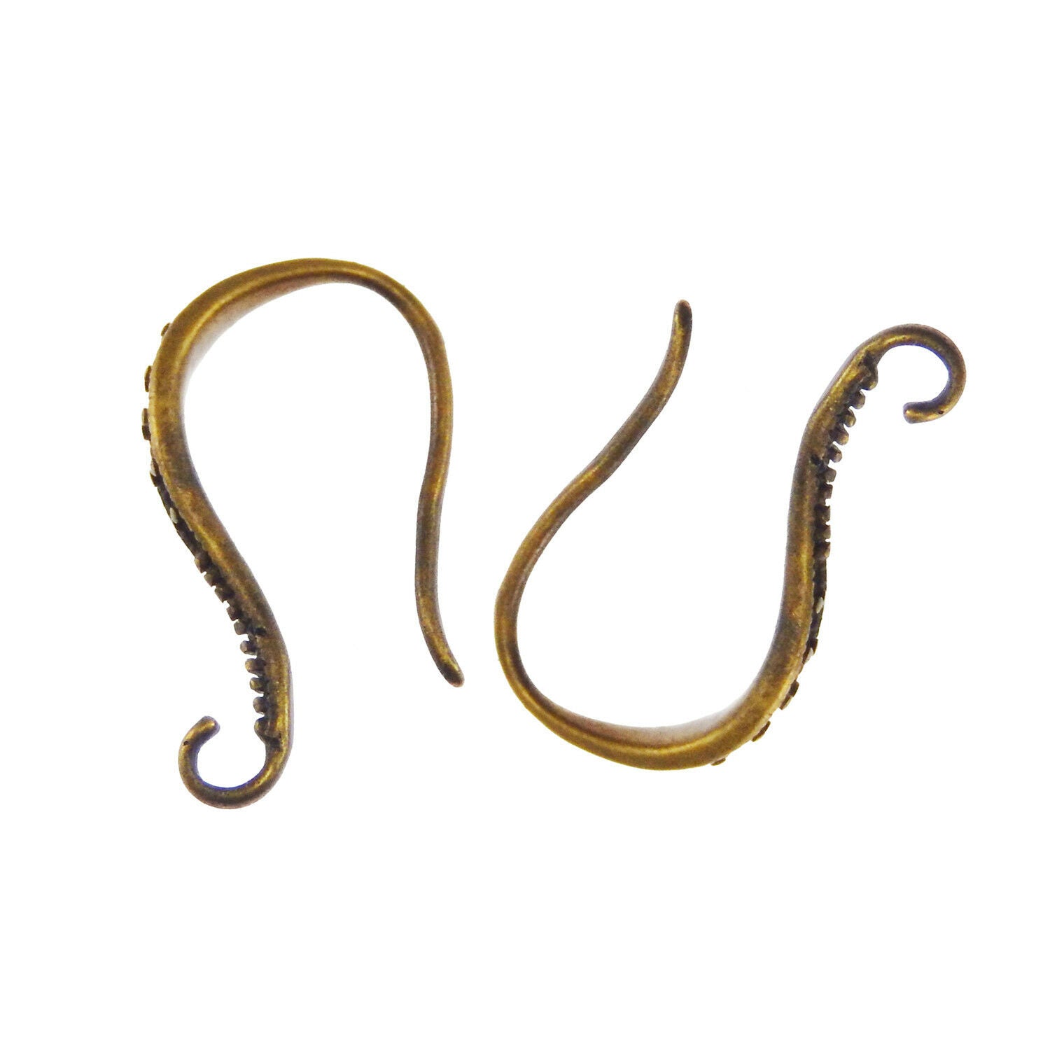 10 pcs Retro Bronzed French Ear Wires Brass Earring Hooks DIY Jewelry Making