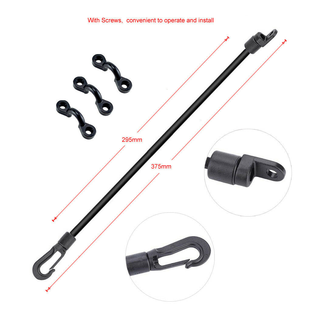 3Set 15'' Marine Boat Fishing Rod Tamer Saver Holder Hold Down Elastic Rope Tool