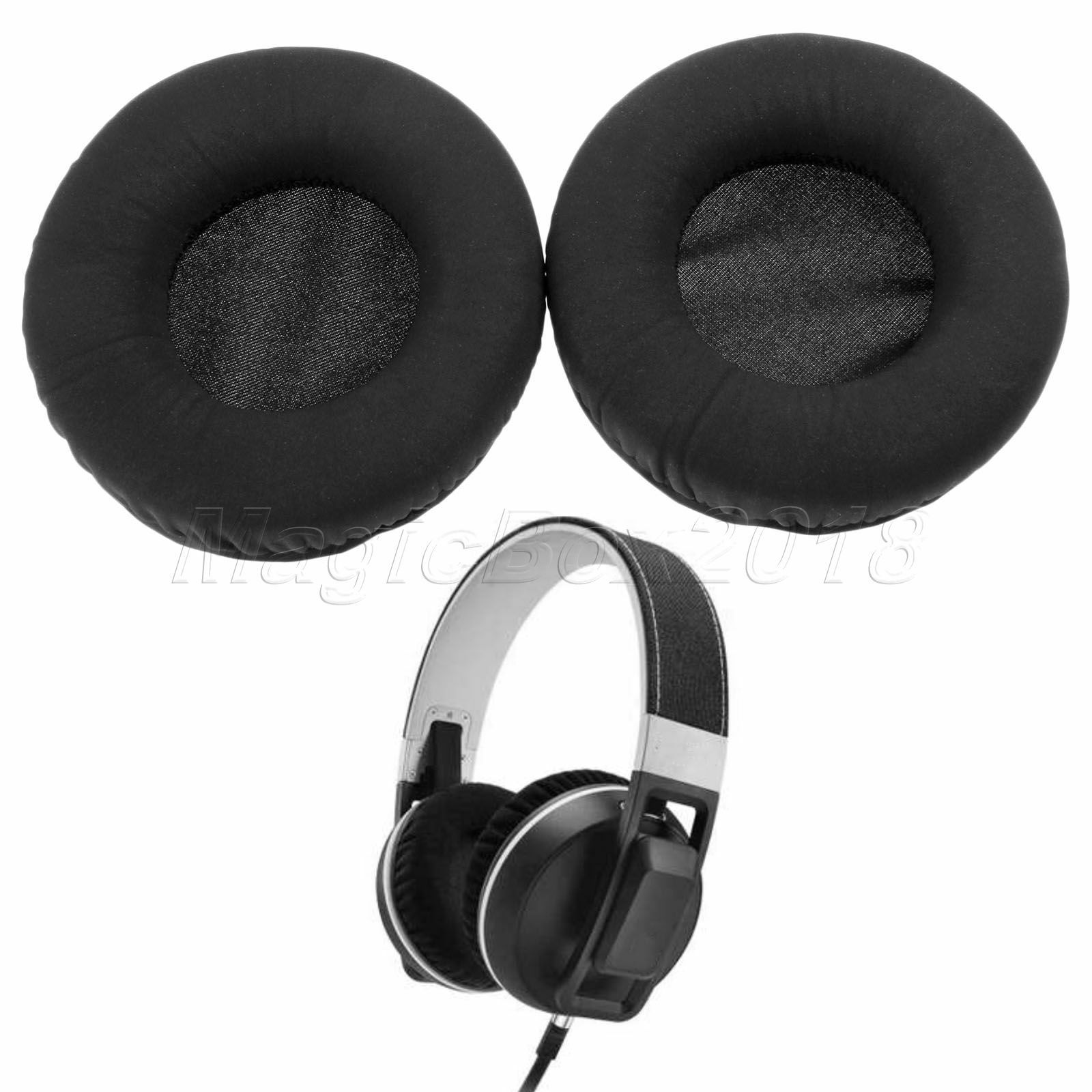 Black Foam Ear Pad Cushion Earpads 9X4.5X2 For Sennheiser Urbanite XL Headphones