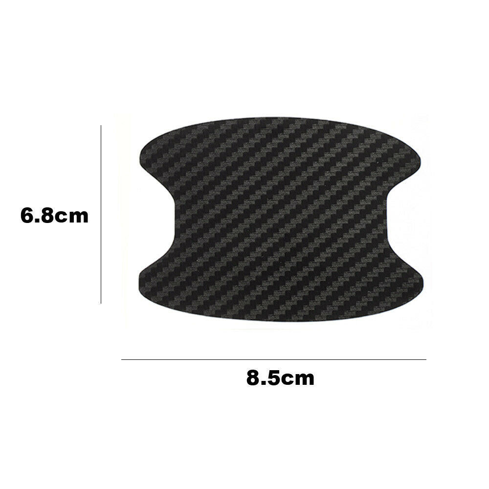 Carbon Fiber Car Door Handle Protector Film Anti-Scratch Stickers Accessories X4