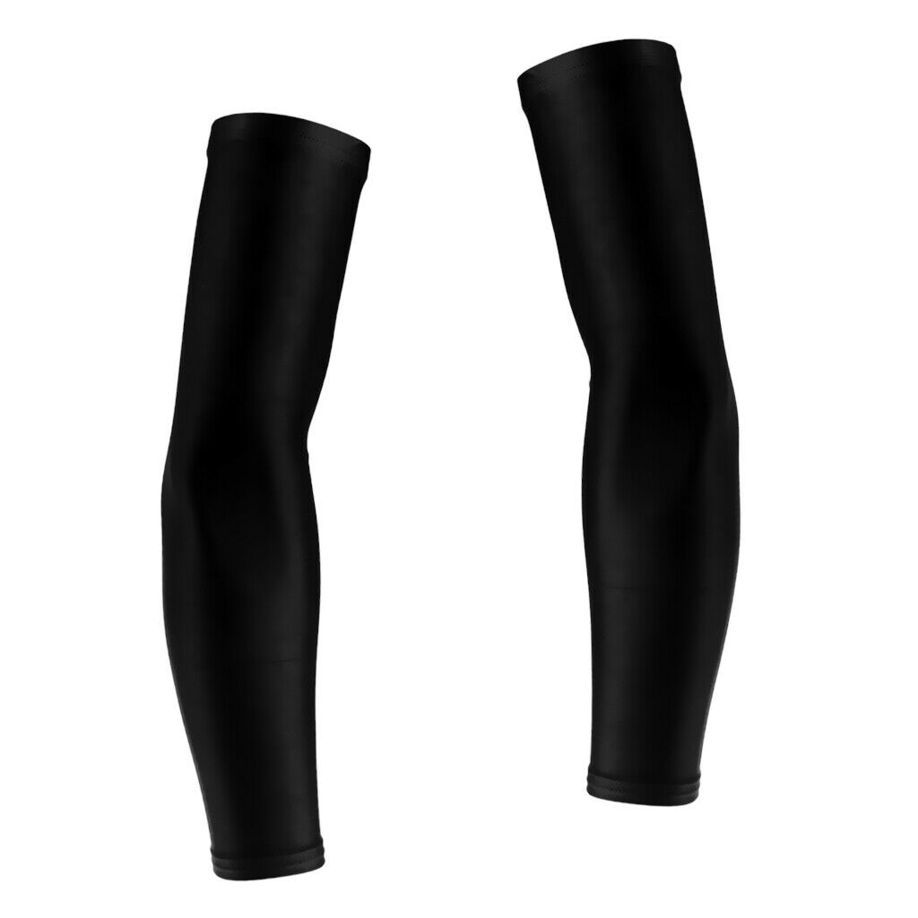 1 Pair Stretch Football UV Sun Protection Arm Sleeves Cover  S Black