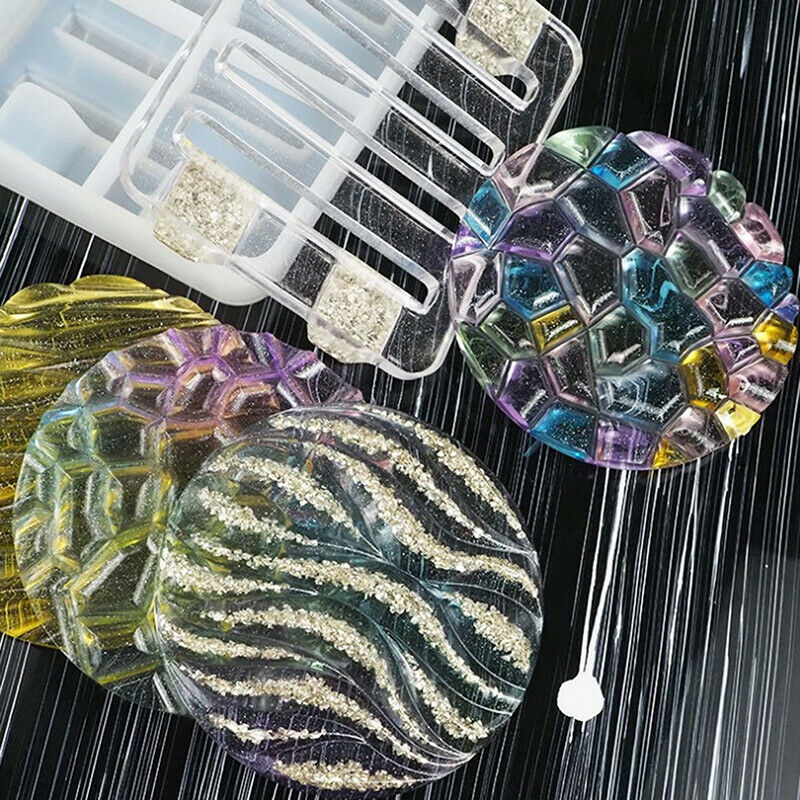 4pcs Special-shaped Bottom/Coaster Mold Decor Silicone Mould Easy To Demold M FT