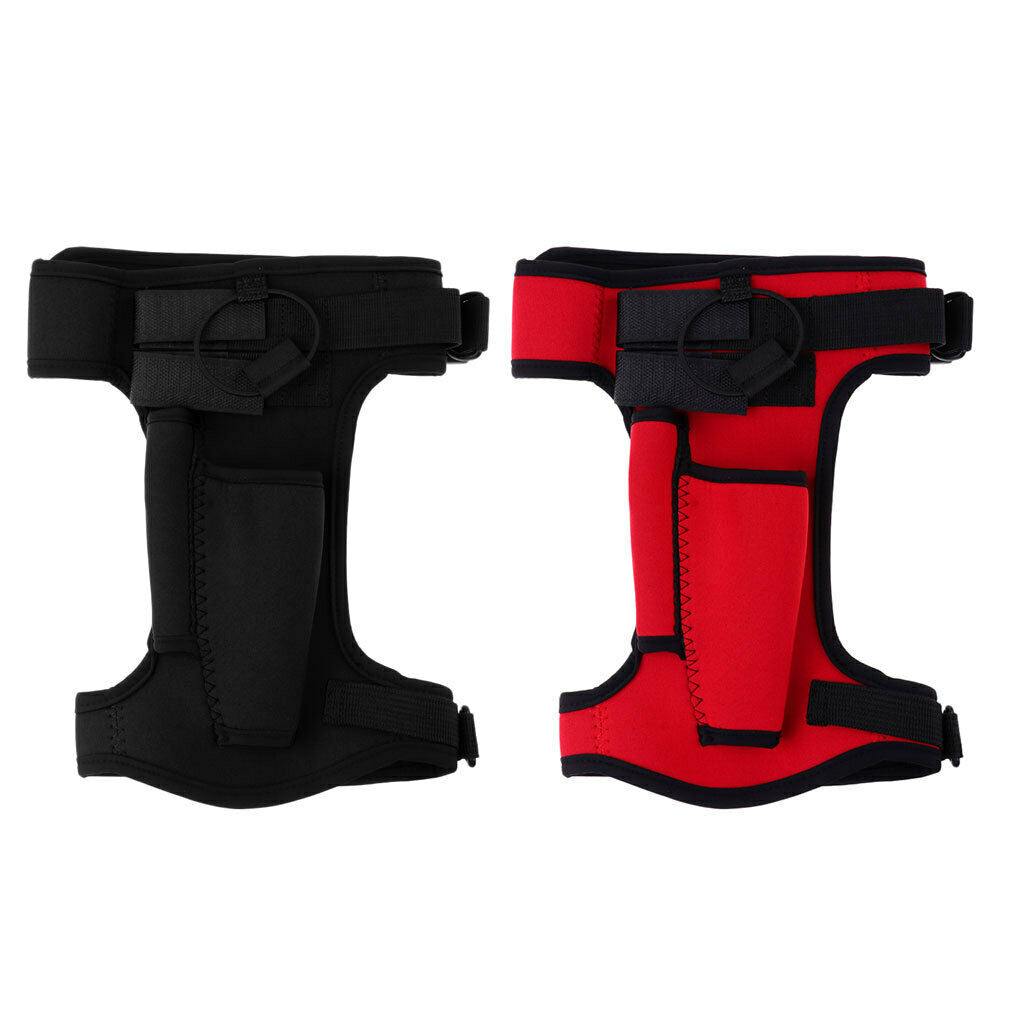 Pack of 2 Dive Sheath Thigh Holster for Snorkeling Gear Equipment Black+Red