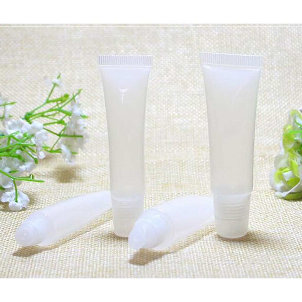 40x Plastic Lip Gloss Balm Soft Squeeze Tubes Travel Mini Bottles Containers