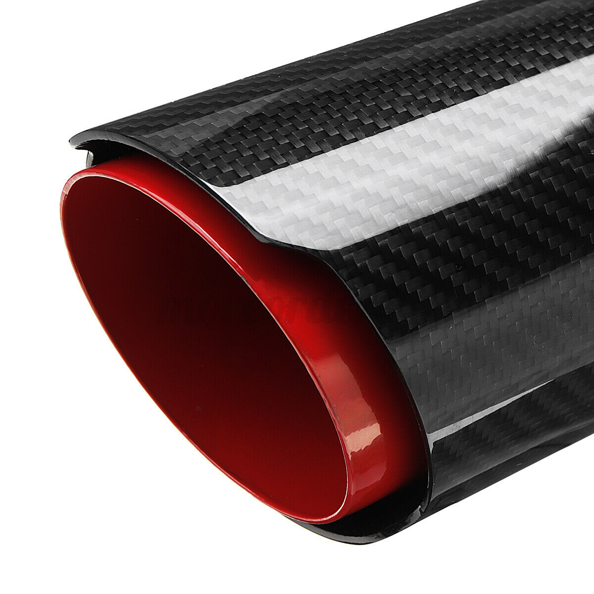 2x 2.5'' 63mm-89mm Carbon Fiber Car Exhaust Pipe Tip Trim Muffler End   +