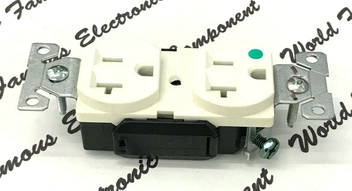 1pcs-COOPER WIRING 8300HW  20A-125V NEMA 5-20R Hosptial Duplex Receptacle Outlet