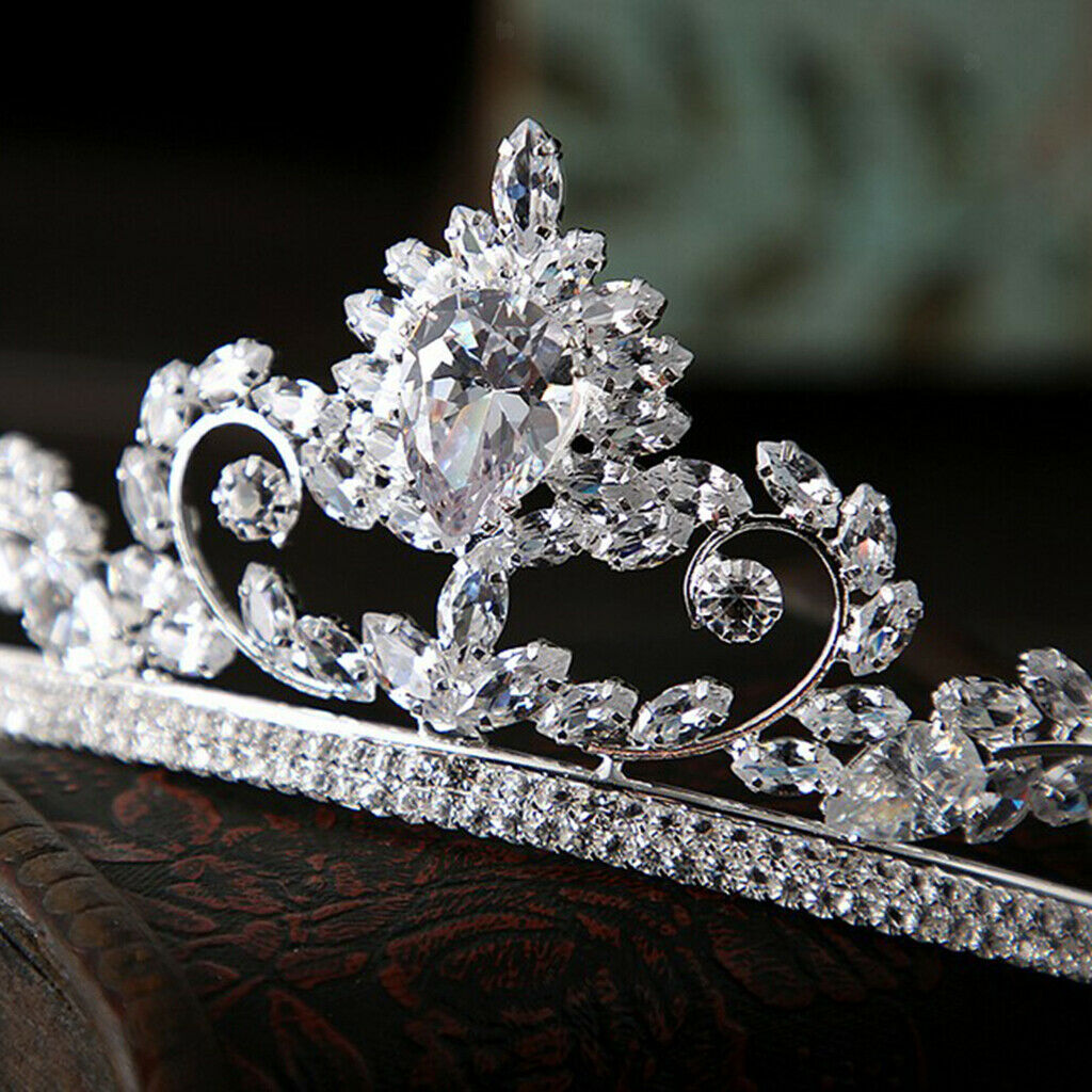 Bridal Rhinestones Tiara Princess Queen Crown Headband Wedding Birthday Prom