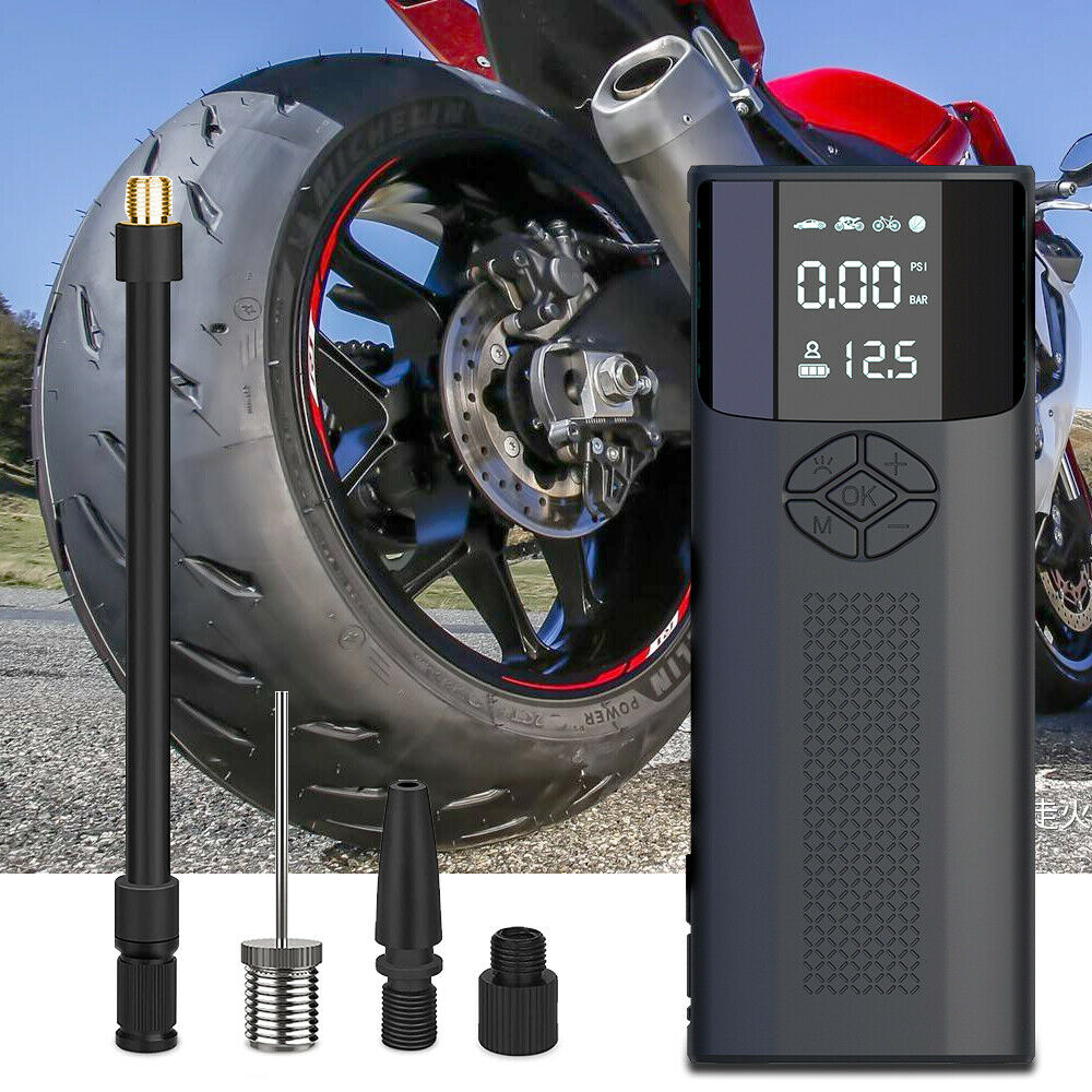 1x Smart Air Pump Portable Car Automatic Compressor Tire Inflator For Motorcycle