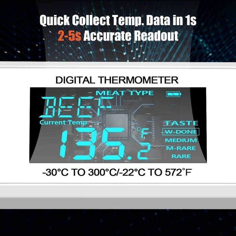 2X(Digital Instant Read Meat Thermometer Kitchen Cooking Food Thermometer wL3N5)