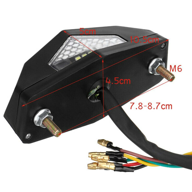1PCS LED Motorcycle Turn Signal Tail Light Cafe Racer Fender Edge Brake Lamp Kit