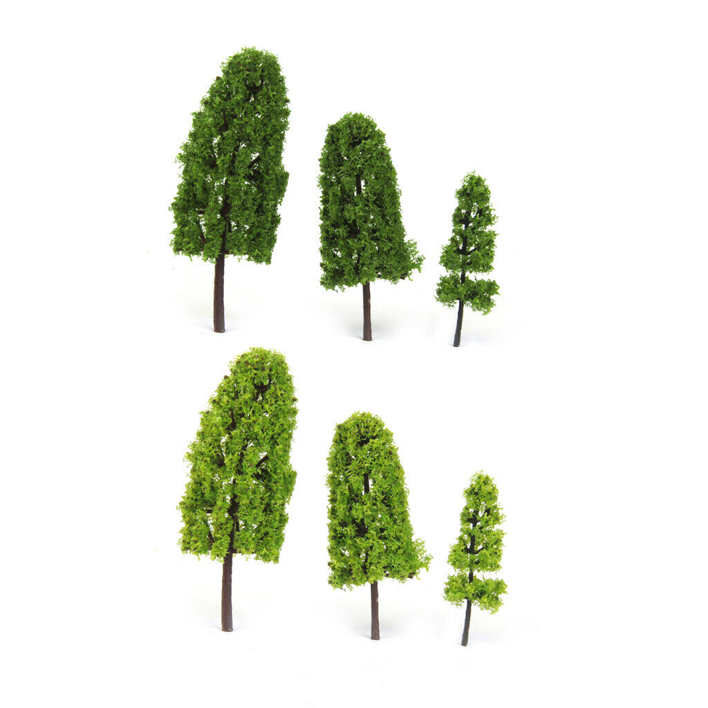 80x Plastic Mini Trees for Train Park Architecture Landscape 1:150 1:200