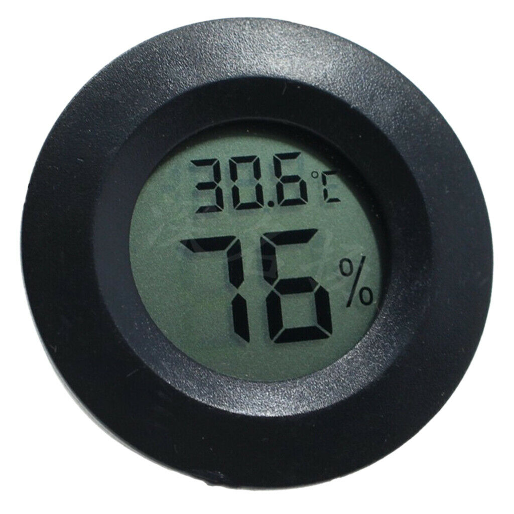 4x Thermometer Humidity Hygrometer Black+Red Reptile Amphibians Supplies