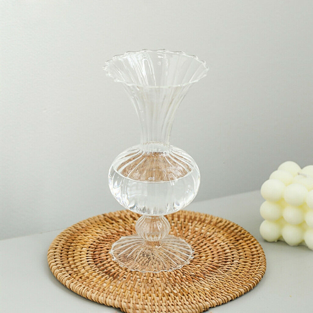 4x Glass Vase Hydroponic Terrarium Floral Container Home Indoor Outdoor