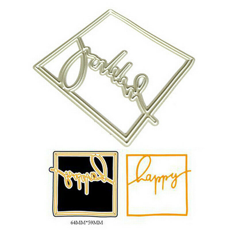 Happy Border Metal Cutting Dies Stencil for DIY Scrapbooking Paper Card D.l8