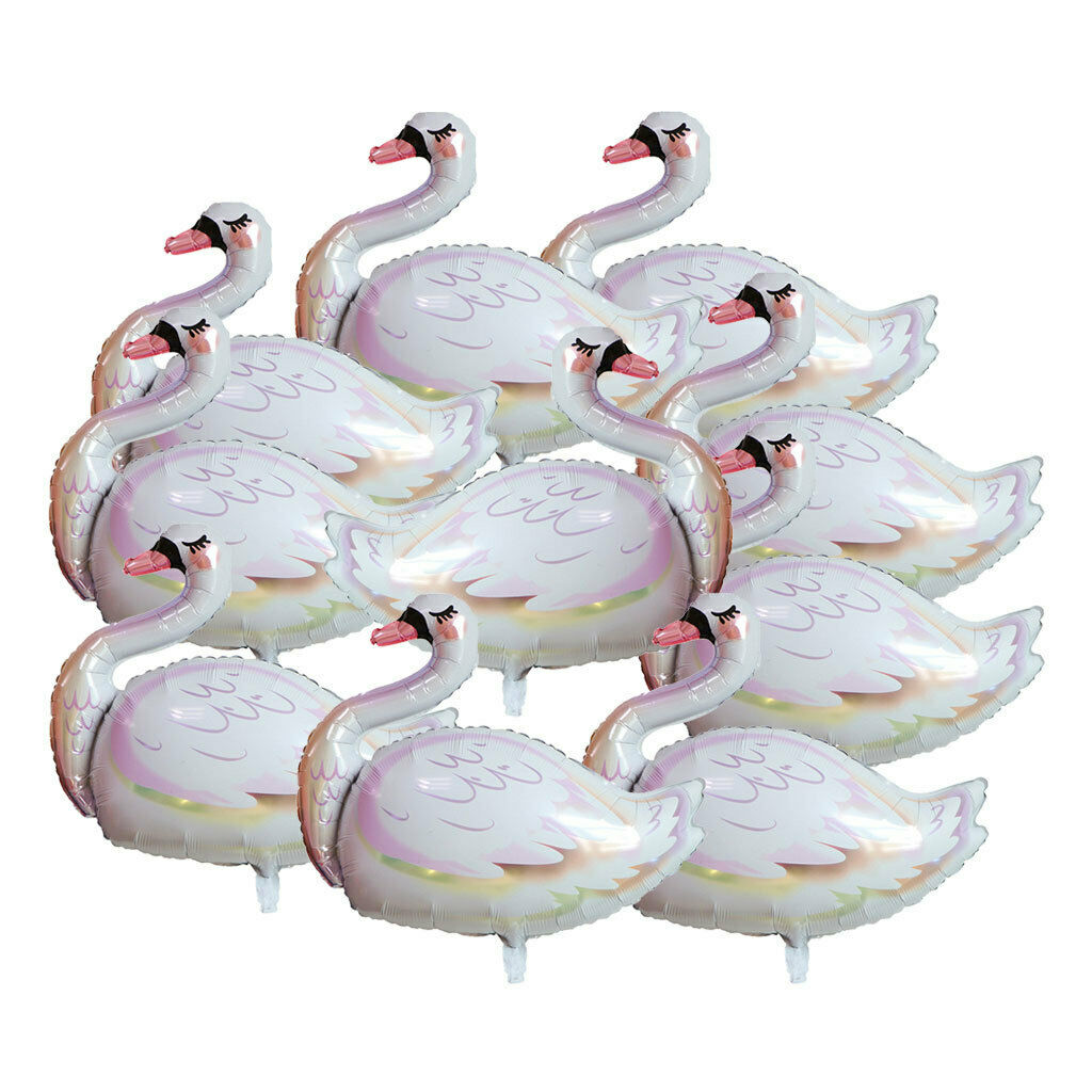 10 Pack Cartoon Animal Aluminum Film Balloon Party Balloons Toys White Swan