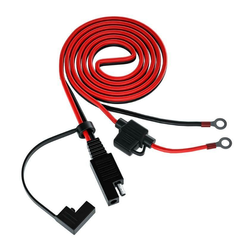 140CM 16AWG SAE-to O Ring Cord Socket Connector Cable Battery Charging CS-1423A1