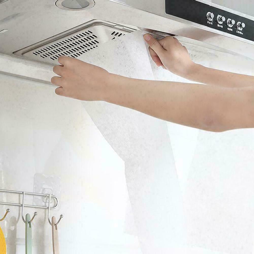 12pcs x Kitchen Oil Filter Paper Smoke Exhaust Ventilator Nonwoven Hood L5X1