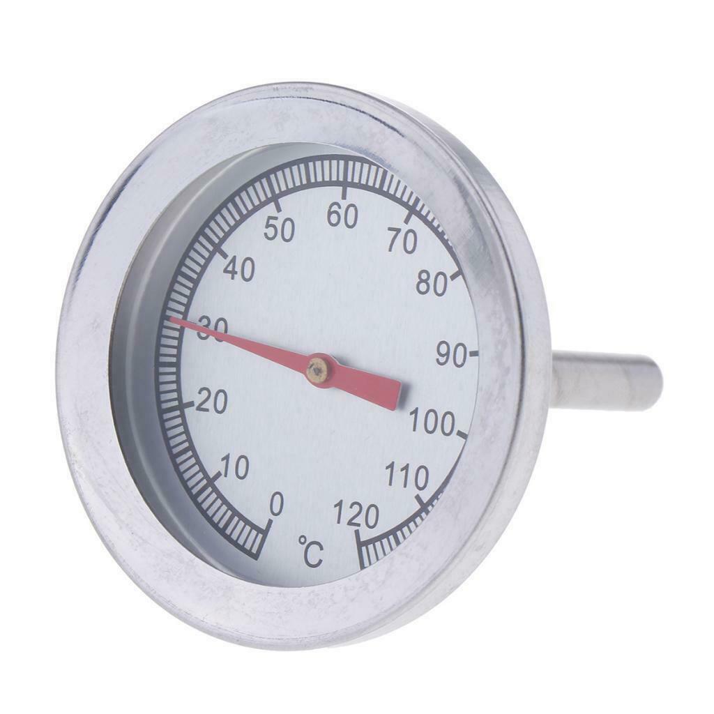 2in Barbecue Charcoal Smoker Temperature Gauge BBQ Thermometer for Port Beef