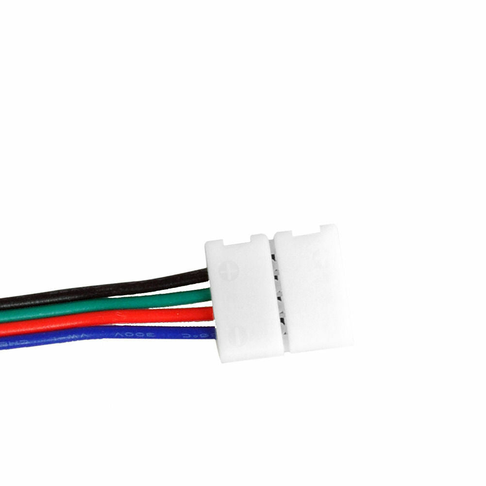 10X 4 PIN RGB LED STRIP LIGHT TO CONTROLLER CONNECTORS WIRE CABLE 10MM 5050   NL