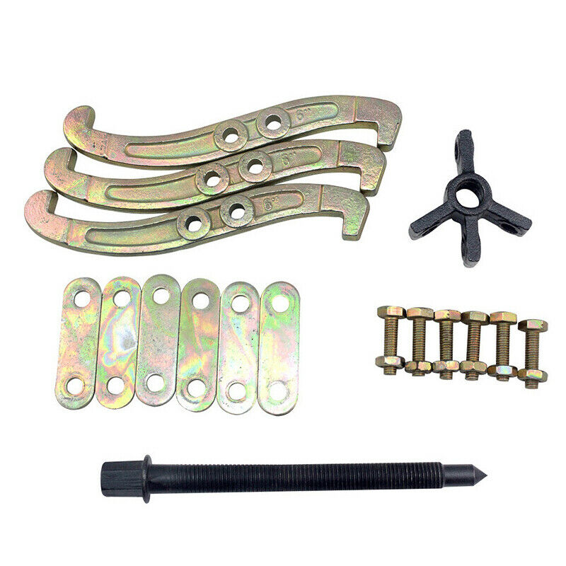 Steel 3 Jaw Gear Puller Reversible Legs External/Internal Pulling Repair Tool