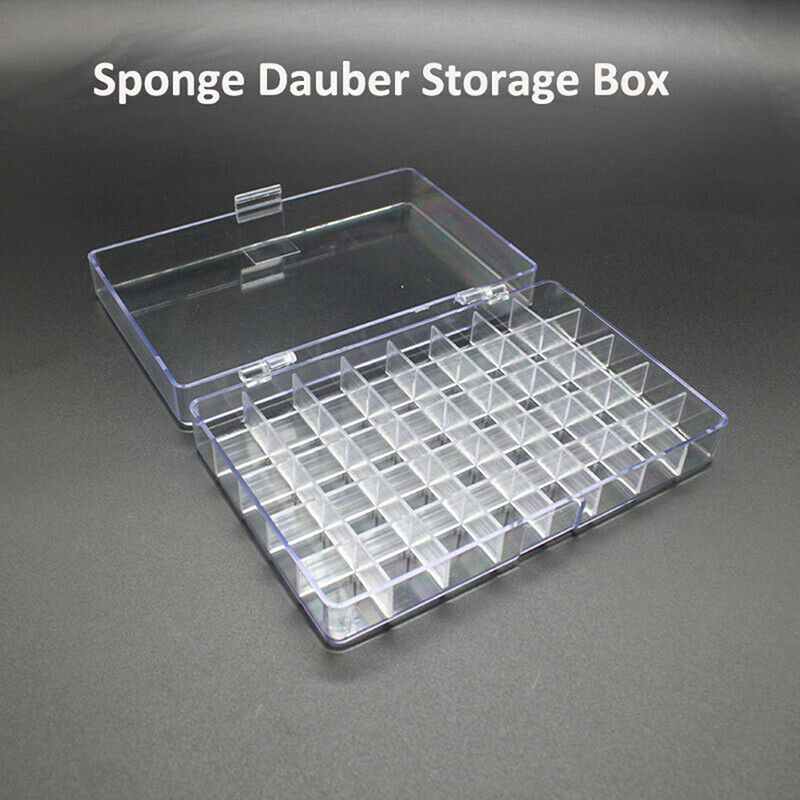 1pcs 40 Grids Transparent Acrylic Finger Sponge Daubers Storage BoxBDAU