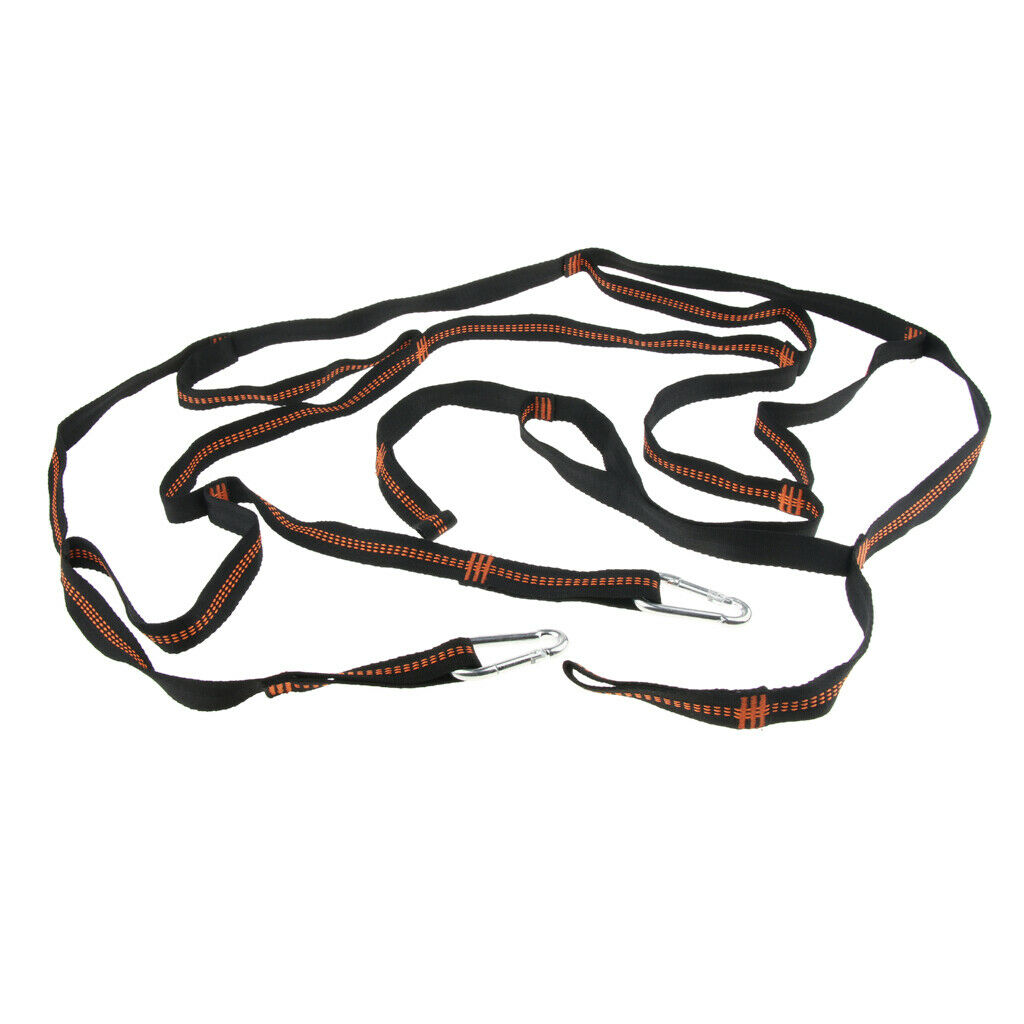 Rope ladder for indoor and outdoor use with strong carabiners