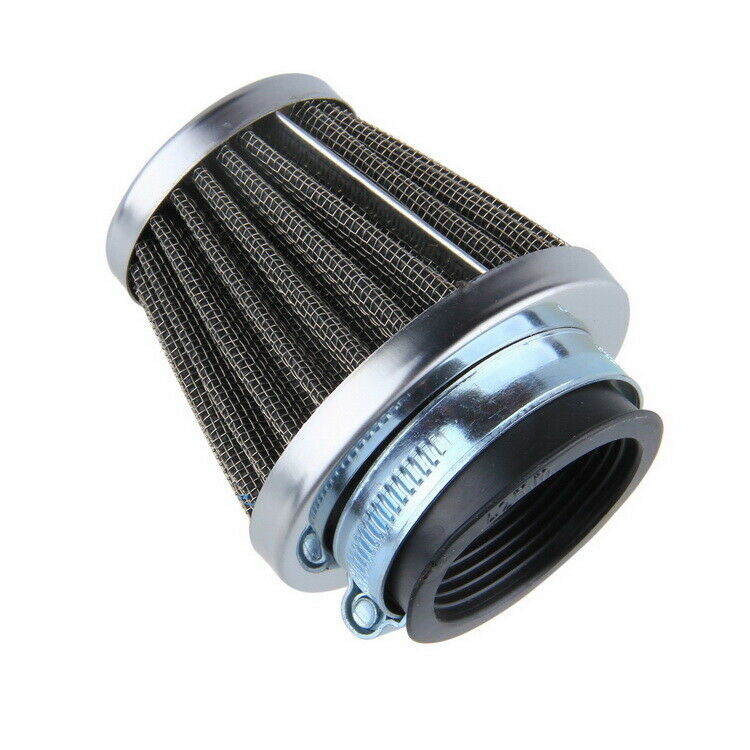 1PC Chrome 42mm Engine Inlet Motorcycle Air Filter Intake Cleaner Universal Fit