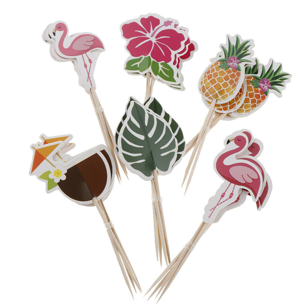 Set of 24 paper picks topper attachment plugs toothpicks with style