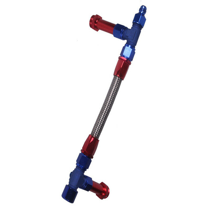 AN8 Dual Feed Fuel Fittings Braid Hose Adapter For 4150 7/8â€-20 Thread Dominator
