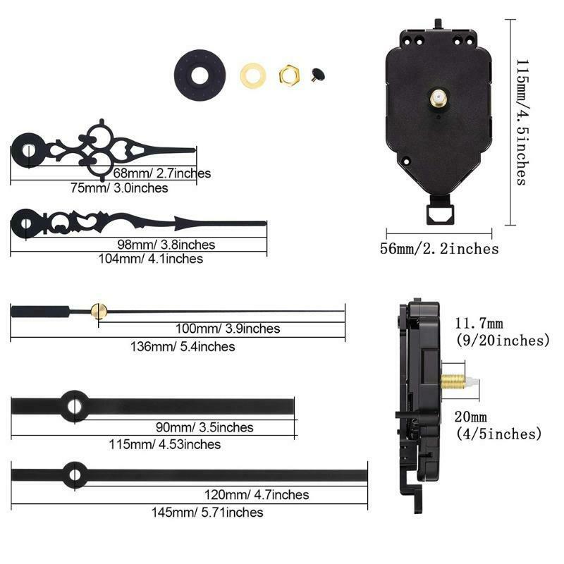 Watch Clock Swing Movement with 2 Sets Metal Clock Hands Retro Mechanism DIY Kit