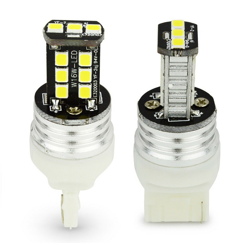 2x T20 W21/5W CANBUS LED PURE WHITE 7440 7443 DRL DAYTIME RUNNING LIGHT BULBS