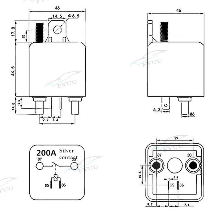 250A Car Battery Isolator Car Battery Disconnect Switch System 1Remote Operation