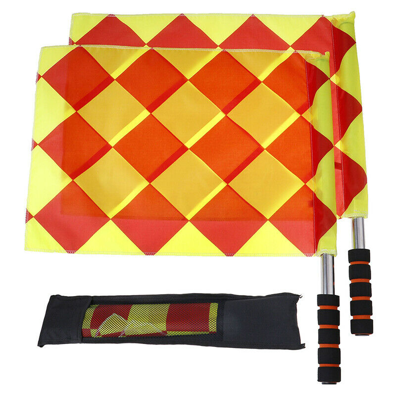 Soccer Referee Flags Professional Fair Play Football Linesman Flags With Bag_DD