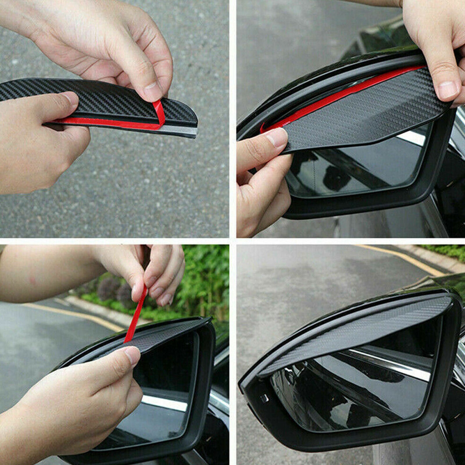 2Pcs Car Rear View Side Mirror Rain Board Eyebrow Guard Sun Visor Accessories