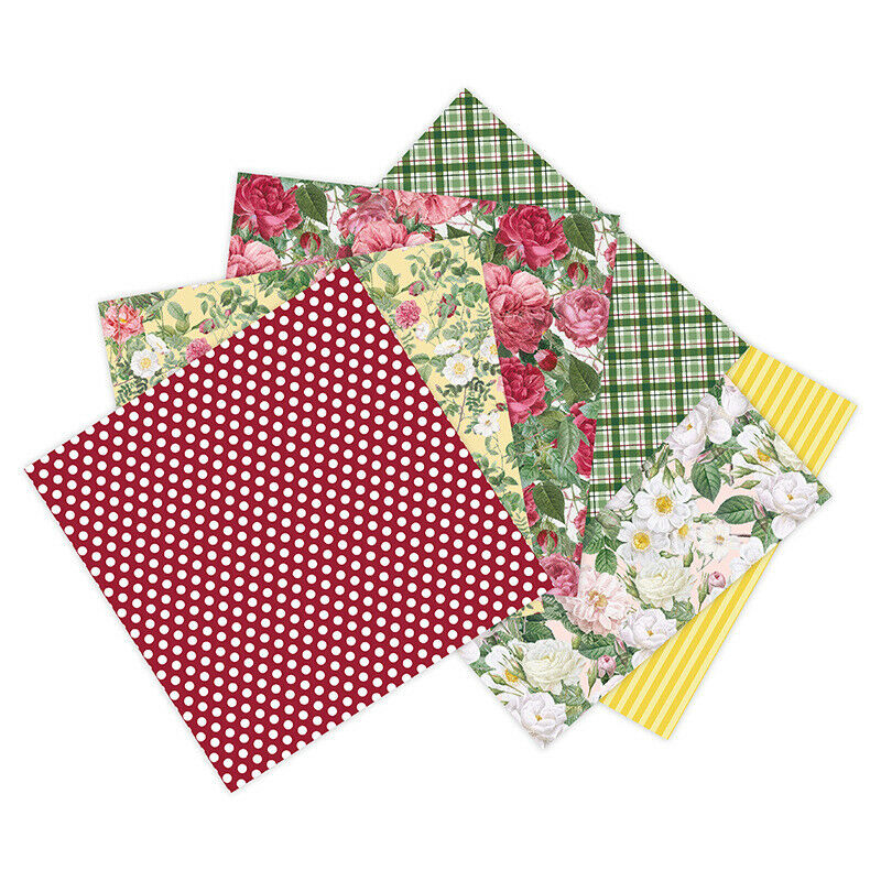 12pcs Flower Paper Pad Single-sided Floral Scrapbooking Album Card Decor Craft