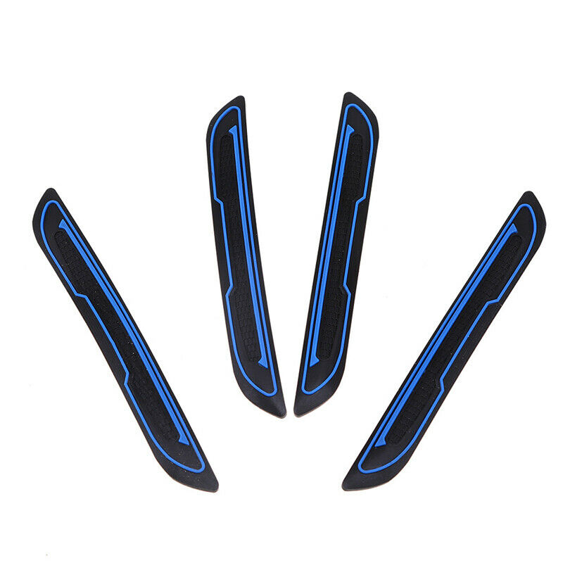 4PCS Blue Car SUV Body Door Side Anti-Collision Protector Strips Decorative Bar