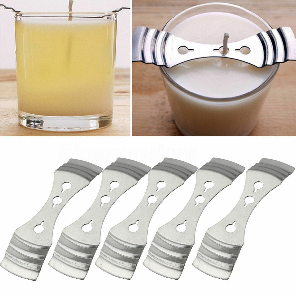 5pcs Metal Candle Wicks Centering Device Holder Candle Making Supplies 10*2.5cm