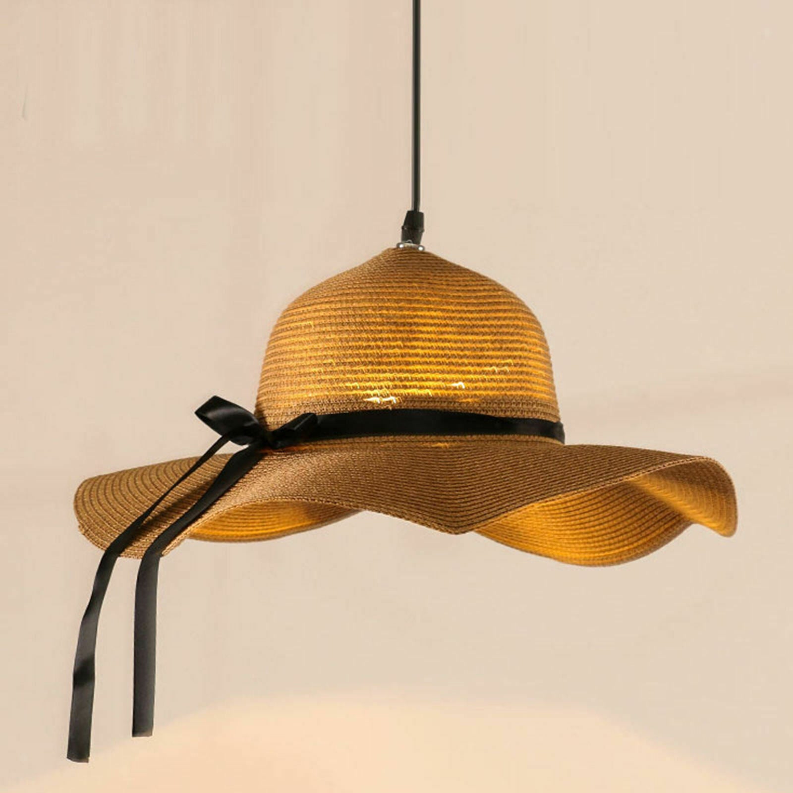 Grass Vine LED Pendant Light Wooden Hanging Light Droplight for Bar Decor
