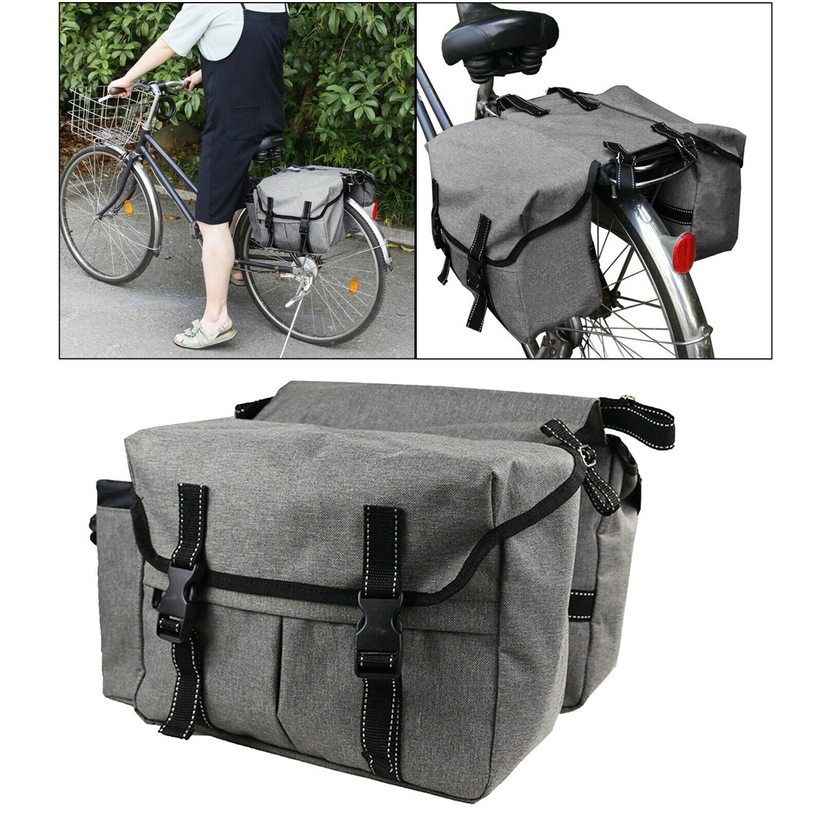 Bike Pannier Bag Rear Saddle Bag Trunk Bag Luggage Carrier Pack Cargo Bag