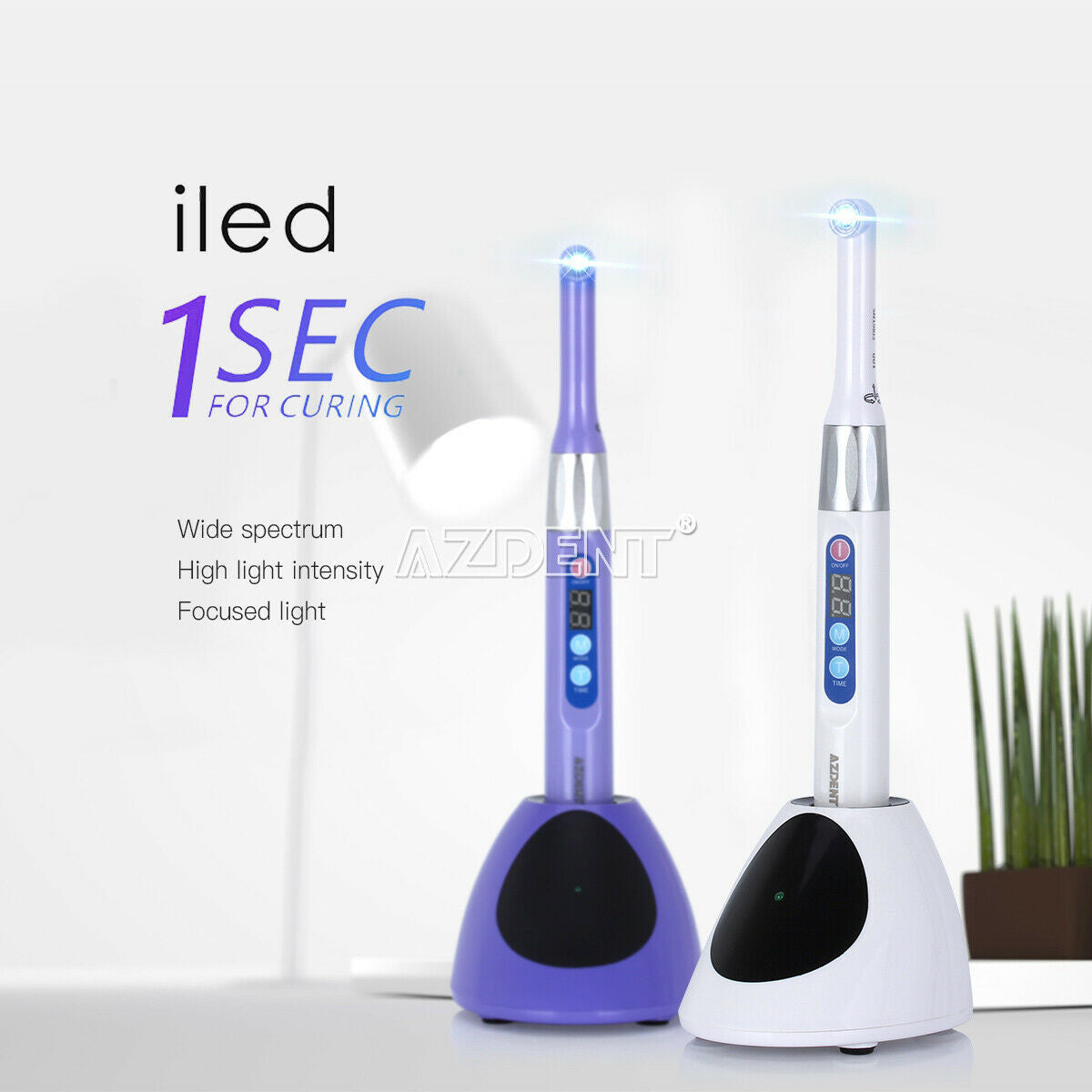 Woodpecker DTE Style Dental Wireless iLed Curing Light 1 sec to Cure 3200mW/c㎡