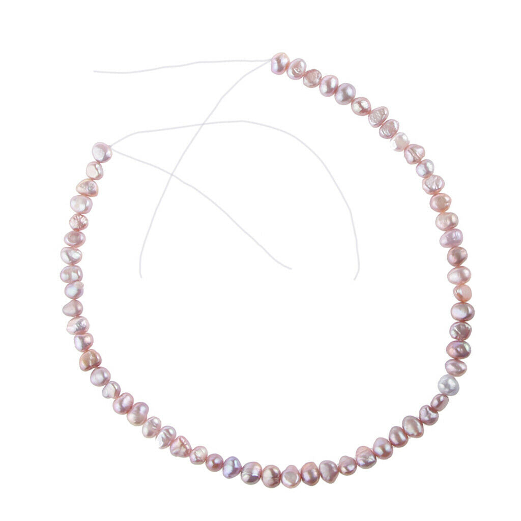 5-6mm Baroque Freshwater Pearls Beads Necklace Bracelets Light Purple 40pcs