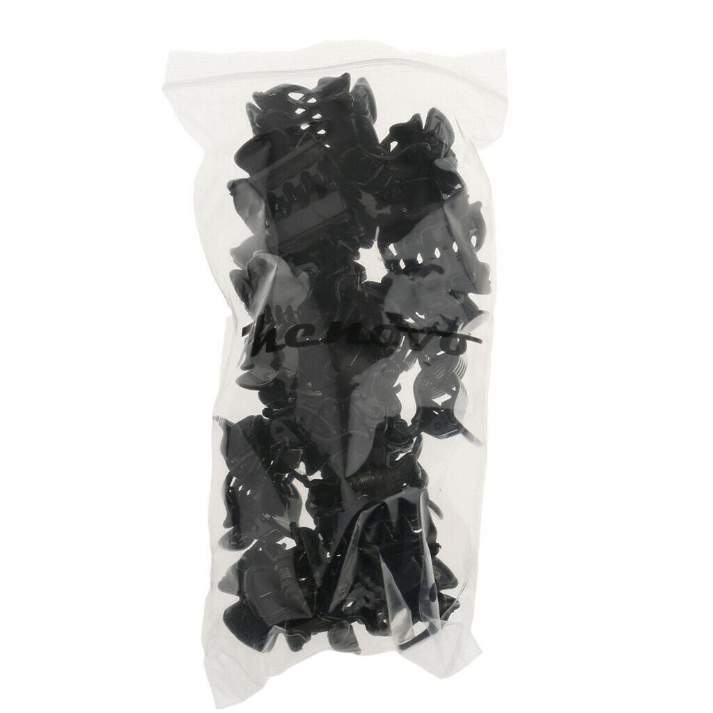 30pcs Wholesale Mini Hair Claws Clamps Bulldog Clips Hair Grips Black