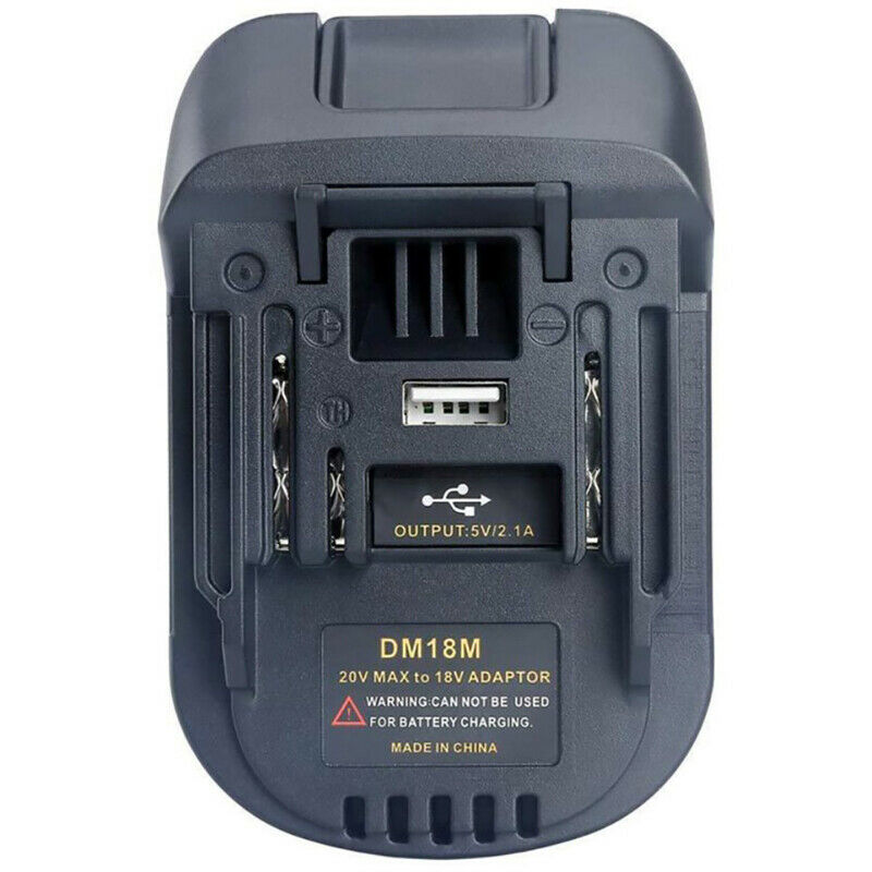 USB Battery Adapter For 20V DEWALT DCB200 Milwaukee M18 Convert to Makita  E TL