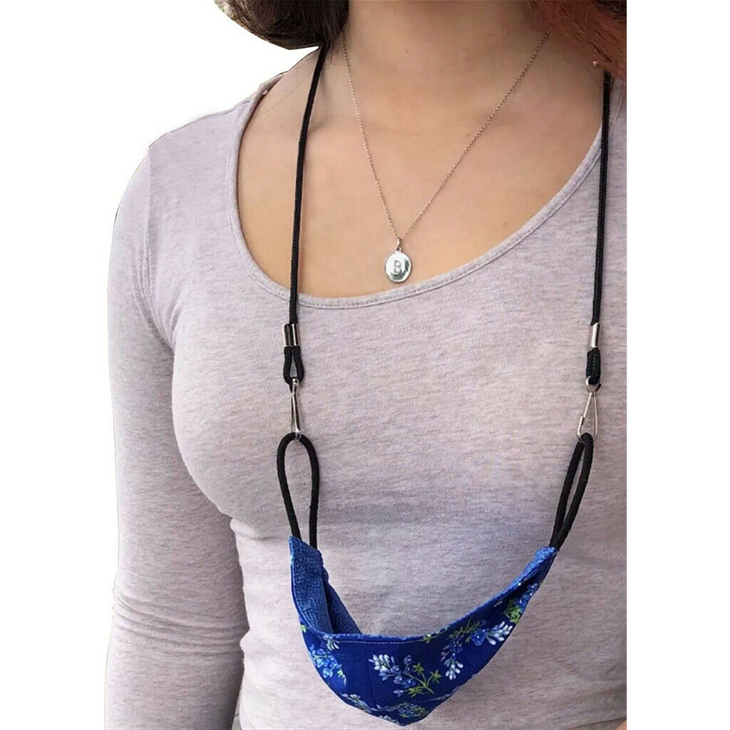 1 / 3Pcs Adjustable Neck Lanyard Chain Strap Holder Black 1Pcs