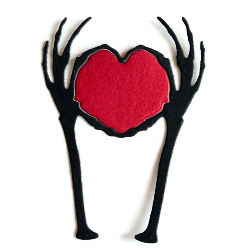 Halloween Loving Skeleton Hand Carbon Steel Cutting Dies DIY Scrapbooking Photo