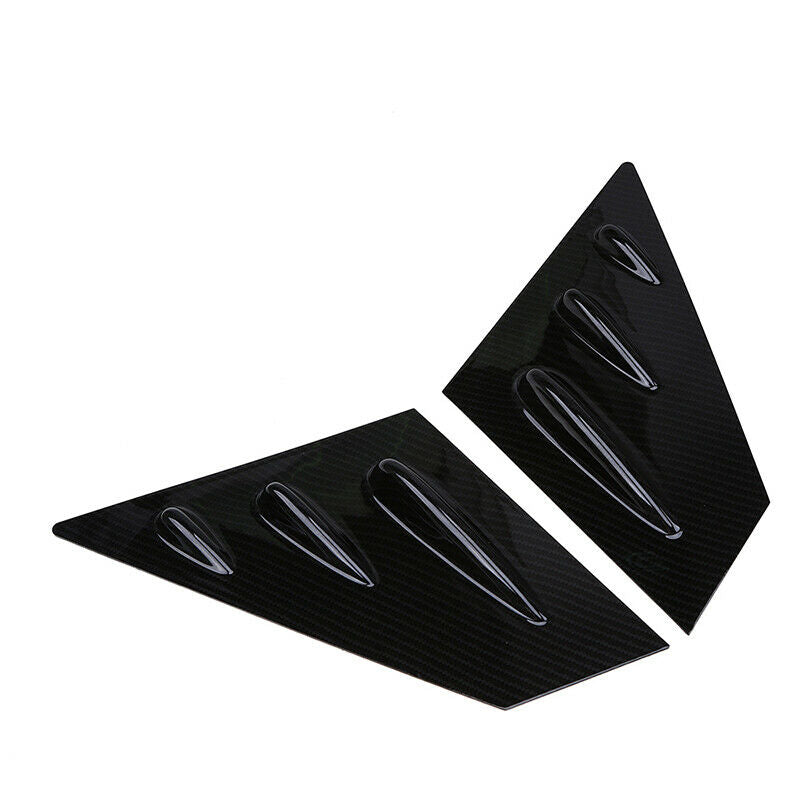 2x Carbon Fiber Rear Side Window Louvers Shutter Cover For Subaru WRX STi 15-20