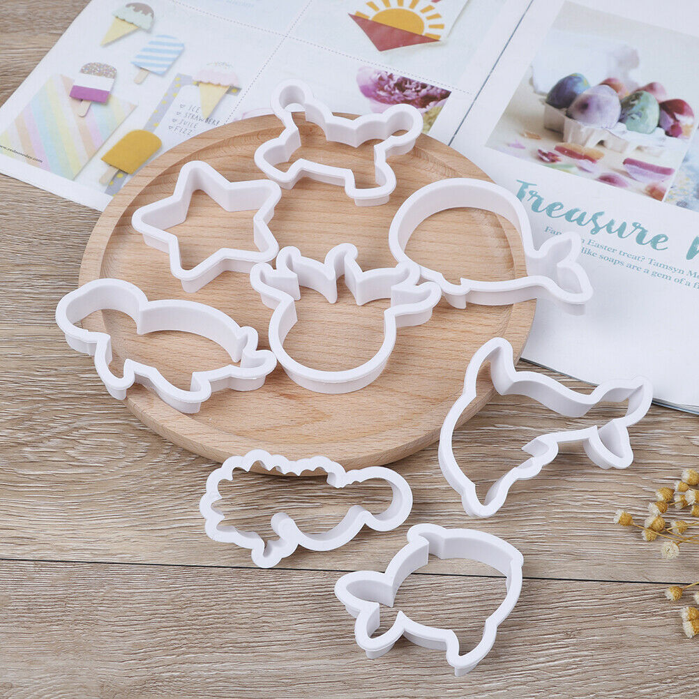 8x/set Sea Creatures Cookie Cutter Whale Dolphin Fondant Tool Biscuit Mouldy SJ