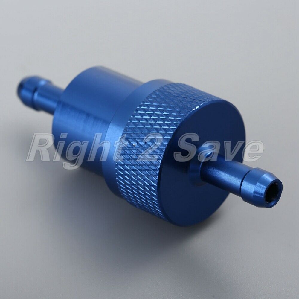 Motorcycle Universal CNC Aluminum Alloy Inline 1/4" 6mm Filter Cleaner Chrome